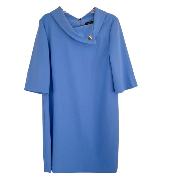 Tahari 16 retro dress blue Jackie O style plus size - Picture 1 of 9